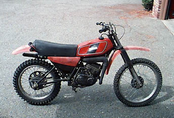 Photo of a Yamaha DT175 motorcycle
